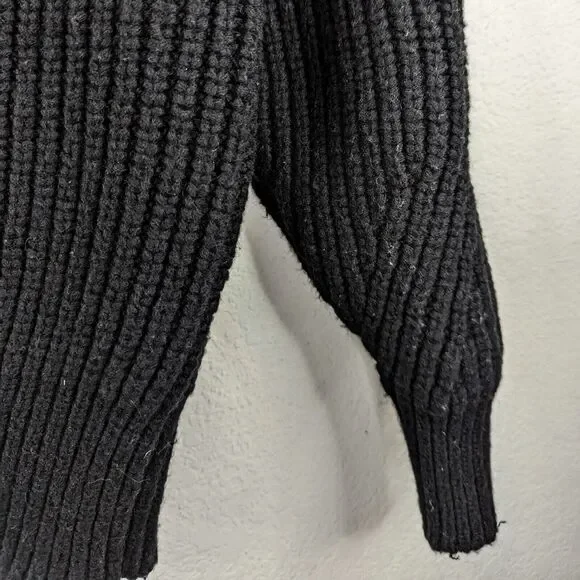 Rebecca Taylor Black Embellished Wool Blend Crewneck Sweater Pullover Beaded XS - Picture 5 of 8